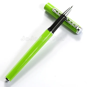 Jinhao 028 ירוק & סילבר בסדר החוד 0.38 עט נובע JF226