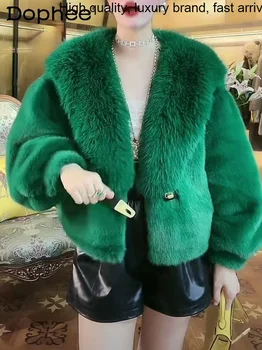 נשים פוקס-High-End כותנה מרופד יוקרה קטיפה מעיל הפרווה החורף מעובה חם Toka כבש מעיל אופנה