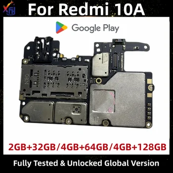 32GB 64GB 128GB לוח האם Xiaomi Redmi 10A Mainboard המקורי לוגיים סמארטפון העולמי הראשי מעגלים לוח