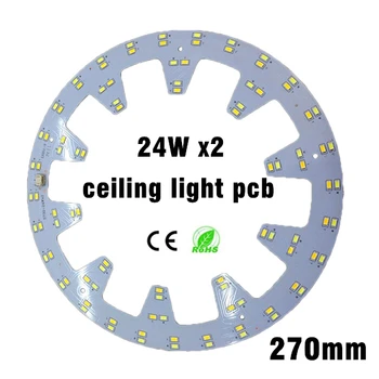24w x2 אור תקרת צלחת 5730 smd LED טבעת לוח אור Remoulding pcb השיפוץ, מגנט לוח עם נהג מגנט בורג