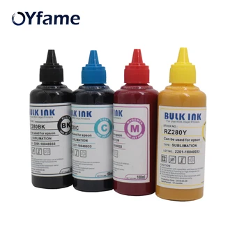 OYfame דיו סובלימציה דיו העברת חום EPSON מדפסת הזרקת דיו 4 colorx100ml
