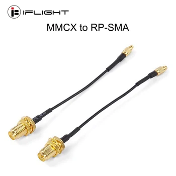 IFlight MMCX כדי RP-SMA ישר חור פנימי פנימי מחט 5.8 אלף.אוטובוס תמונת שידור RF כבל עבור FPV מירוץ 