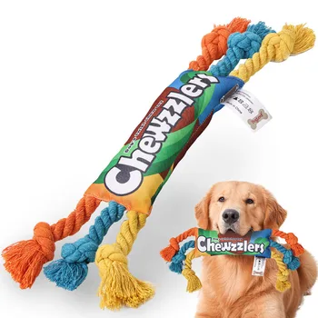נשיכת כלב חבל צעצועים לחיות מחמד שיניים לטחון צעצועים חבל כותנה חומר מזיק כלבים ניקוי שיניים צעצועים לחיות מחמד כלב חבל צעצועים