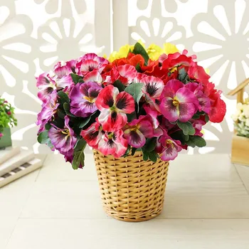 מלאכותי פנסי פרחים מזויפים משי פרח 10 ראשי הזר גן DIY הבמה מסיבה בבית החתונה מלאכה קישוט באיכות גבוהה