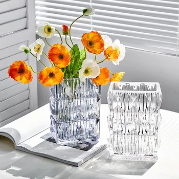 בדרגה גבוהה קריסטל יהלום משטח זכוכית, אגרטל קישוט הסלון סידור פרחים פרחי מים כלי קישוטי שולחן