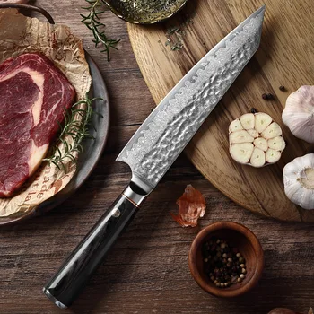 זיוף דמשק סכין שף 67 שכבות פלדת דמשק מקצועי חד שף יפני סכינים סכיני מטבח אביזרים למטבח