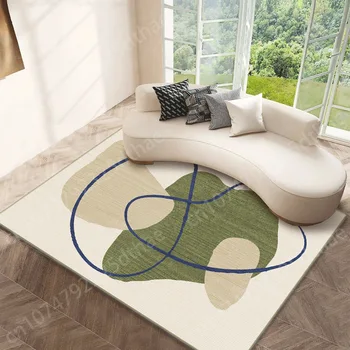 מופשט גיאומטרי שטיח נורדי הרצפה שטיח רך פלנל שטיחים שטח הסלון בבית עיצוב סלון חדר שינה שולחן ספה ללא מחצלות החלקה