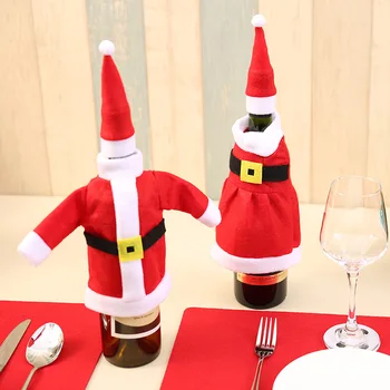חג המולד סנטה מכנסיים גדולות תיק ממתקים מתנות יין תיק עיצוב לעודד חג המולד החתונה ממתקים מסיבת שנה החדשה DIY קישוטי חג מולד שמח