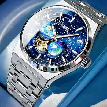 Relogio Masculino קרנבל אופנה מכאני Watch עבור גברים מותג יוקרה אוטומטי שעון יד עמיד למים 50M 2023 רלו גבר