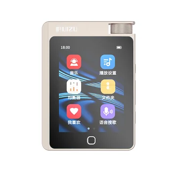 RUIZU מסך המגע Bluetooth HiFi Lossless מוסיקה נגן MP3 DSD256 פענוח נייד ספורט נגן ווקמן אפור-כסף