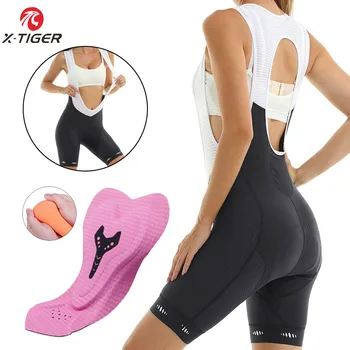 X-נמר מכנסי רכיבה לנשים Ciclismo Feminino MTB מרופד מכנסי טייץ Slim Fit UPF 50+ הדור האחרון קצרים סינר