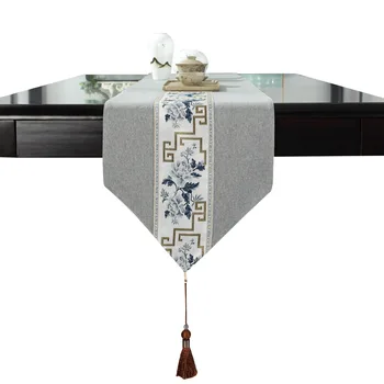 יוטה שולחן הרצים בסגנון סיני מצעי כותנה שולחן ראנר בד חתונה בחדר האוכל מסיבות חג שידות עיצוב הבית