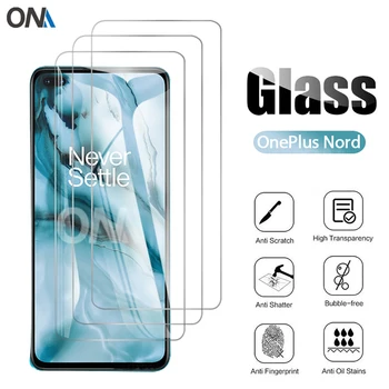 3Pcs זכוכית מחוסמת עבור OnePlus Nord מגן מסך זכוכית 9H פרימיום מזג זכוכית עבור OnePlus 8 NORD 5G / Z סרט מגן