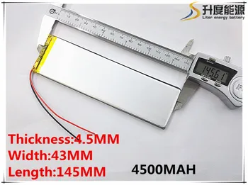 גודל 4543145 3.7 V 4500mah לוח סוללה עם הגנה לוח לGPS Tablet PC מוצרים דיגיטליים