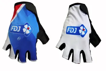 2015 FDJ צוות 2 צבעים זוג אחד ספורט חצי אצבע רכיבה על אופניים ג 'רזי כפפות ח