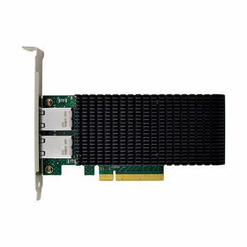 ST7318 X540-T2 PCIe X8 10GbE Ethernet Server כרטיס רשת כפול יציאת RJ45 10000Mbps Server כרטיס רשת עם מפזר חום