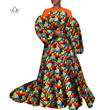 אלגנטי אופנתי לחתונה שמלות ערב אפריקאי מסורתי אפריקה ארוך אופנה עיצובים דאשיקי טביעות חלוק נשי WY7332