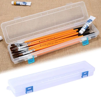 מברשת ציור עפרונות תיבת אחסון בצבעי עט המכיל כלי ציור סל פלסטיק ארגונית אחסון