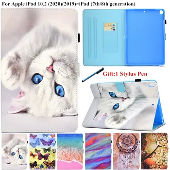 עבור אפל אני משטח iPad 7 8 7 8 th דור מקרה הלוח חתול חמוד פרפר צבוע מגנטי Case עבור iPad 2019 2020 10 2 ילדים