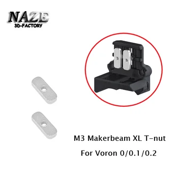 Makerbeam XL M3 T-אגוזים M3 XL חגורה קבוע אגוזים Voron V0/V0.1/V0.2 מדפסת 3D חלק DIY פרויקט מחברים בורג אגוזים