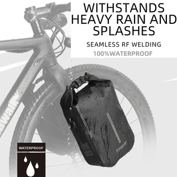 אופניים השחרור מהיר הקדמי המזלג תיק עמיד למים רכיבה על אופניים שקיות אופניים מול קורקינט חשמלי 6L שקית אחסון אביזרים לרכב