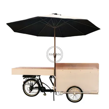 3 גלגלים גלידה או ארטיק אופניים מכונת ממכר אוטומטית בשימוש מתקפל קפה בירה קירור תלת אופן עגלות