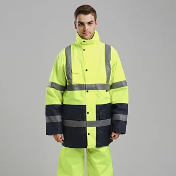 EN471 החורף שלום מול ביטחון פארק ז ' קט עם קלטת רעיוני בטיחות workwear מעיל החורף