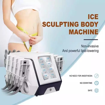 2023 מקצועי במשקל מכונת להסיר את השומן 8 ידיות יהלום קרח הקפאה רפידות קר פיסול הגוף Criolipolisis ציוד