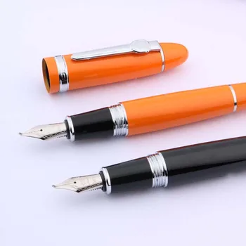 מותג יוקרה JINHAO 159 בעט שחור כסף טוויסט 1.0 קליגרפיה החוד עט דיו המשרד עט החתימה fude עט