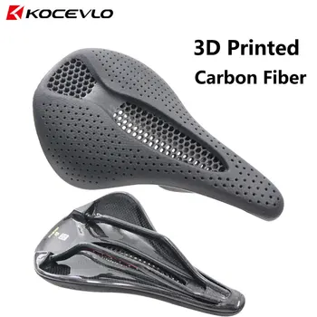 KOCEVLO פחמן 3D מודפס אוכף אופניים 143mm עבור גברים, נשים, כביש MTB אופני הרים מושב רך אופניים אוכף כיסוי
