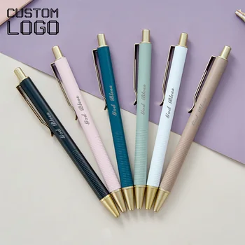 לחץ Multi-צבע מתכת, עטים כדוריים מותאם אישית לוגו המשרד אביזרים קוריאנית מכשירי כתיבה וציוד לבית הספר כתיבה עטים בסיטונאות