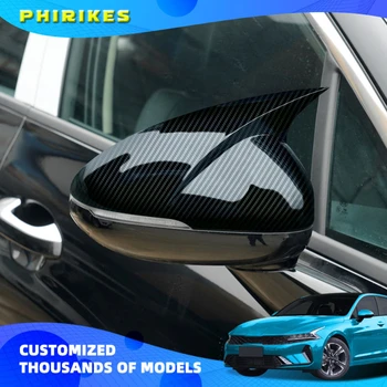 עבור KIA K5 אופטימה 2020 2021 גוף המכונית בצד הדלת האחורית מראה כיסוי מדבקה לקצץ המכונית-עיצוב שרירי הבטן פחמן להדפיס חלקי חילוף לרכב