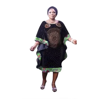 קטיפה ערב המפלגה שמלת אפריקה שמלות לנשים אפריקאיות מסורתיות בגדים דאשיקי בתוספת גודל Boubou החלוק Africaine פאטאל