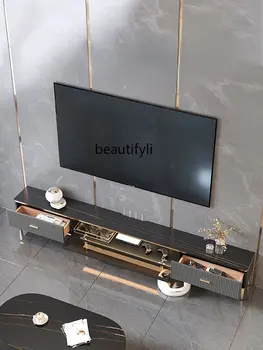 lt טלוויזיה ארון מודרני פשוט וקל יוקרה הרצפה בסלון דירה קטנה אבן צלחת שולחן קפה שילוב