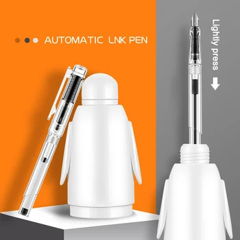 דיו אוטומטי עט נובע עטים לכתיבה עט דיו שקוף עט נייר מכתבים של בית הספר תלמיד עט למתחילים זמין