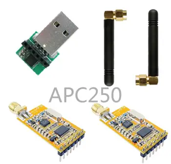 APC250 ערכת SI4432 מודול אלחוטי APC250 עם USB-TTL usb ערכת אנטנה