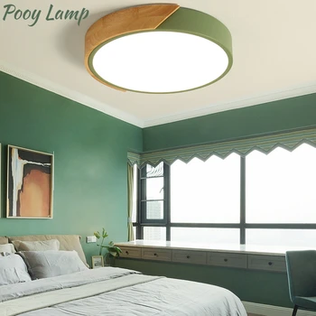 התקרה מודרני אורות המנורה ססגוניות סיבוב משטח הר סומק פנל LED מנורת הסלון תאורה חדר שינה מטבח