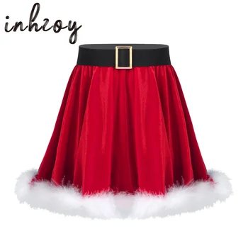 ילדים אדום קטיפה רך בלט חצאית טוטו ילדים בנות חג המולד מסיבת נושא להתלבש על הבמה ריקוד תלבושת סנטה חג המולד