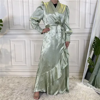 2021 חדש אופנה נשים תופרת את הבגדים המוסלמים vestidos arabes דובאי y turcos האסלאמית בגדים עבור נשים חיג ' אב השמלה