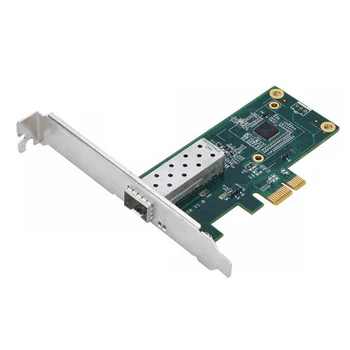 מכות PCI-E Server כרטיס רשת Gigabit Fiber Optic כרטיס רשת I210 צ ' יפ ללא דיסקים ESXI תומך Single-Mode Multi-Mode