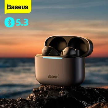 Baseus בואי E9 אוזניות Bluetooth 5.3 באיכות גבוהה אוזניות אלחוטיות 4 מיקרופון HD קורא ENC ביטול רעש המשחקים TWS אוזניות.