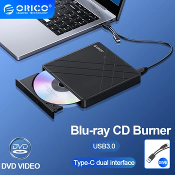 ORICO 100GB בלו-ריי נייד DVD נגן תקליטורים DVD נגן תקליטורים נגן CD מבער סופר הקורא על המחשב הנייד Windows blu ray Player