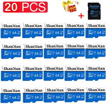 20/מחשב ShanDian כרטיס זיכרון 32GB 64GB 128GB Mini Sd Card Class 10 TF טלפון נייד 8GB 16GB מיני Sd עבור הסמארטפון/מצלמה