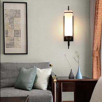 חדש בסגנון סיני מנורת קיר מודרני פשוטה פרויקט המלון התה דגם חדר מסדרון מסדרון מנורות סלון, חדר השינה תאורה