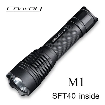 השיירה M1 עם SFT40 LED בתוך הפנס Lanterna Led טקטי לפיד חזק פנס 18650 Linterna מחנאות, דיג אור