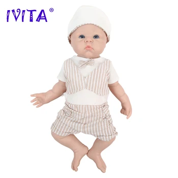 IVITA WB1525 47cm 3298g 100% גוף מלא סיליקון מחדש בובה מציאותית ביבי בובות רכות לתינוק צעצועים DIY ריק לילדים מתנה