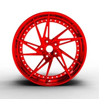 מותאם אישית קעורה עיצוב אדום גלגל 18 19 20 21 22 אינץ מזויפים אלומיניום ההגה, חישוקי סגסוגת רכב נוסע גלגלים