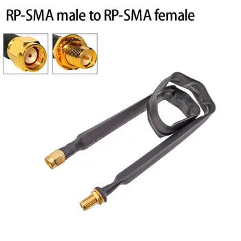 RP-SMA זכר RP-SMA נקבה 1-pack שטוח קואקסיאלי כבל מאריך 25 להתקין שטוח חלון קואקסיאליים הרחבה שהצטיירה