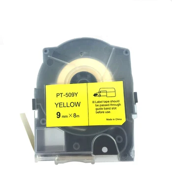 הקלטת התווית במקרה PT-509Y 9mmX8m צהוב מדבקה מקס LETATWIN אלקטרוני אותיות מכונת אני-550a\e ink הסרט כתיבה