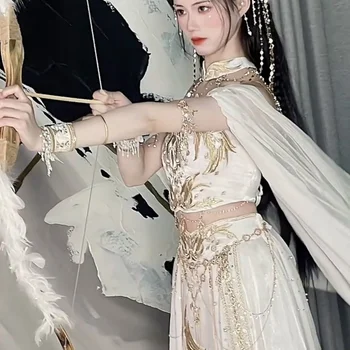 טו Qiqi Shengnv לינג, האזור המערבי רקדנית קלאסית בגדים, האן בגדים, בגדי נשים, שינג ' יאנג אקזוטיים בסגנון ביגוד,